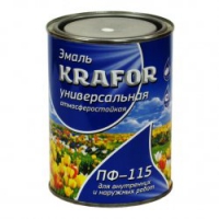 Белая краска эмаль ПФ-115  KRAFOR 0,9 кг в Орехово-Зуево СтройДвор на Карболите