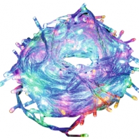 ECOLA Гирлянда-нить 6 м МУЛЬТИ 100LED 8 реж прозр.пр 220V IP20 N2YM06ELC в Орехово-Зуево СтройДвор на Карболите