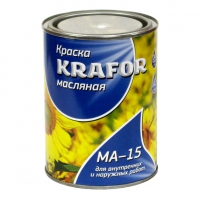 Краска масляная МА-15 Серая KRAFOR 2,5 кг в Орехово-Зуево СтройДвор на Карболите