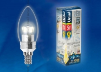 Лампа светодиодная Uniel LED-C37P-5W/NW/E14/CL ALC02SL PROMO 