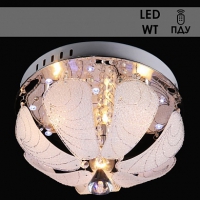 Люстра 3 лампы с дистанционным управлением хром 3x40 E14 LED-WT ПДУ d300 в Орехово-Зуево СтройДвор на Карболите