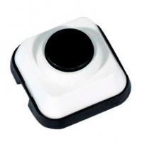 Кнопка звонка 0,4А белая с черной кнопкой (монт. пласт.) Schneider А1 0,4-011М в Орехово-Зуево СтройДвор на Карболите
