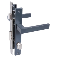 Замок врезной СТАНДАРТ 8520.02.7016 ключ-вертушок СЕРЫЙ АНТРАЦИТ в Орехово-Зуево СтройДвор на Карболите