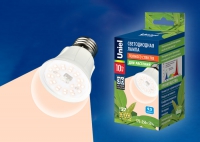 Лампа светодиодная для растенийUniel LED-A60-10W/SPFR/E27/CL PLP01WH форма А прозрачная в Орехово-Зуево СтройДвор на Карболите