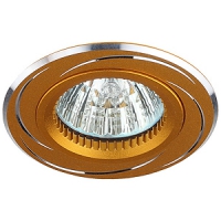 Светильник встраиваемый ЭРА KL34 AL/GD алюминиевый MR16,12V, 50W золото/хром в Орехово-Зуево СтройДвор на Карболите