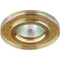 Светильник встраиваемый ЭРА DK7 SHGD 50W MR16, 12V,  стекло круглое d95,  блеск хром золото в Орехово-Зуево СтройДвор на Карболите