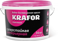 Домашняя краска суперстойкая 3 кг KRAFOR в Орехово-Зуево СтройДвор на Карболите