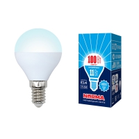 Лампа светодиодная Volpe LED-G45-11W/NW/E14/FR/NR шар матовая 4000K в Орехово-Зуево СтройДвор на Карболите