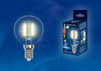 Лампа светодиодная LED-G45-6W/NW/E14/CL PLS02WH шар прозрачная Белый свет в Орехово-Зуево СтройДвор на Карболите