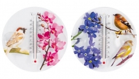 Термометр оконный Цветы и птицы на присосках в Орехово-Зуево СтройДвор на Карболите