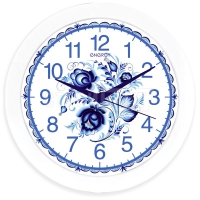 Часы настенные Energy EC-102 Гжель 27,5 х3,8 см круглые, плавный ход в Орехово-Зуево СтройДвор на Карболите