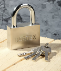 Замок навесной BARTEX НИКЕЛЬ 504670 дисковый, чугунный, антикор 60 мм в Орехово-Зуево СтройДвор на Карболите