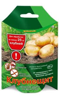 КЛУБНЕЩИТ Протравитель клубней, от вредителей и болезней на картофеле 25 мл в Орехово-Зуево СтройДвор на Карболите