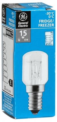 Лампа накаливания GE P1 E14 15W для холодильников в Орехово-Зуево СтройДвор на Карболите