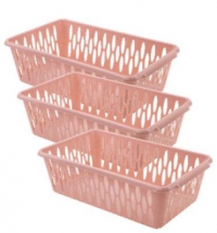 Набор корзин пластиковых для разных мелочей 195 х 100 х 50 мм 3 шт в Орехово-Зуево СтройДвор на Карболите