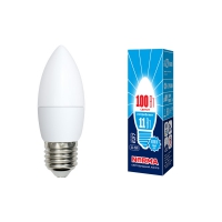 Лампа светодиодная Volpe LED-C37-11W/NW/E27/FR/NR свеча матовая 4000K в Орехово-Зуево СтройДвор на Карболите