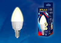 Лампа светодиодная Volpe LED-C37-11W/WW/E14/FR/NR свеча матовая 3000K в Орехово-Зуево СтройДвор на Карболите