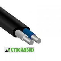 Силовой кабель двухжильный алюминиевый сечением 2,5 кв.мм АВВГп 2х2,5 в Орехово-Зуево СтройДвор на Карболите