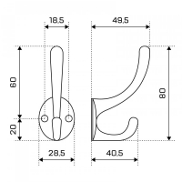 Крючок-вешалка 603 AB СТ.БРОНЗА в Орехово-Зуево СтройДвор на Карболите