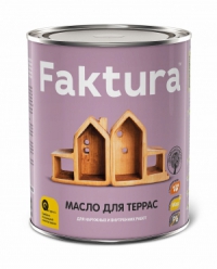 FAKTURA Масло для террас с натуральным воском и тунговым маслом 0,7 л в Орехово-Зуево СтройДвор на Карболите