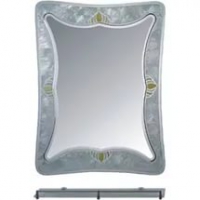 Зеркало с серебристым узором для ванной F671 в Орехово-Зуево СтройДвор на Карболите