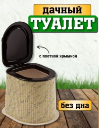 Туалет дачный пластиковый с крышкой в Орехово-Зуево СтройДвор на Карболите