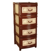 Комод 4-х секционный М1356 КОРИЧНЕВЫЙ в Орехово-Зуево СтройДвор на Карболите