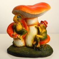 Садовая фигура Лягушки под грибком в Орехово-Зуево СтройДвор на Карболите