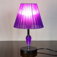 Настольная лампа 2045+142 черный/фиолетовый абажур в Орехово-Зуево СтройДвор на Карболите