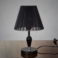 Настольная лампа 2051+143 черный/черный абажур в Орехово-Зуево СтройДвор на Карболите