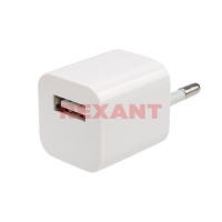 Зарядка для телефона Apple iPhone USB 1000 mA белое REXANT в Орехово-Зуево СтройДвор на Карболите
