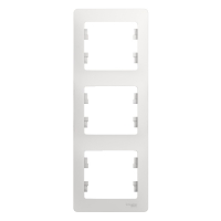 Рамка 3-постовая, белая GLOSSA GSL000107 вертикальная в Орехово-Зуево СтройДвор на Карболите