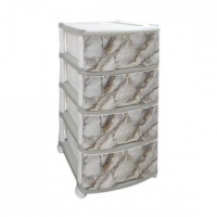 Комод 4-х секционный МРАМОР Виолет с декором в Орехово-Зуево СтройДвор на Карболите