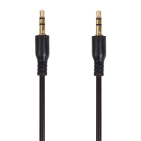 Аудио кабель AUX 3.5 мм гелевый 1 м черный REXANT в Орехово-Зуево СтройДвор на Карболите