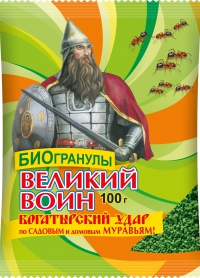 ВЕЛИКИЙ ВОИН Биогранулы от муравьев (бура) для грядок и теплиц 100 г в Орехово-Зуево СтройДвор на Карболите