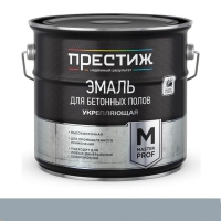 ПРЕСТИЖ Эмаль акриловая для БЕТОННЫХ ПОЛОВ полуматовая СЕРАЯ 4 кг в Орехово-Зуево СтройДвор на Карболите