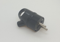 Smartbuy Вилка с ушком ЗЕМЛЯ черная SBE-16-P03-b в Орехово-Зуево СтройДвор на Карболите