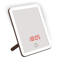 Uniel TLD-591 Светильник настольный-ЗЕРКАЛО,4W,ЧАСЫ,ТЕРМОМЕТР,Dimmer в Орехово-Зуево СтройДвор на Карболите