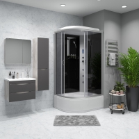 Душ.кабина NG 2510-14RF 120*80*215 высокий поддон ТОНИРОВАННОЕ СТЕКЛО,4 места в Орехово-Зуево СтройДвор на Карболите