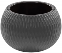 Кашпо для цветов ЖЕМЧУЖИНА 16 л вставка 7 л ГРАФИТ в Орехово-Зуево СтройДвор на Карболите