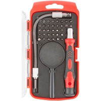 КУРС Отвертка с битами для точных работ,33 CrV биты,переходник гибкий 175мм,лупа 56184 в Орехово-Зуево СтройДвор на Карболите