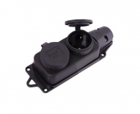 Колодка с заглушками электрическая КАУЧУК  2Р+Е1х16 IP44 в Орехово-Зуево СтройДвор на Карболите