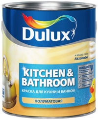 Краска для ванной и кухни полуматовая Dulux KITCHENS&BATHROOMS BC 1 л в Орехово-Зуево СтройДвор на Карболите