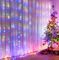 Гирлянда-штора новогодняя светодиоды 1,5 х 1,5 м МУЛЬТИ в Орехово-Зуево СтройДвор на Карболите