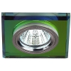 ЭРА DK8 CH/MIX светильник встраиваемый в потолок и стены   5MR16,12V, 50W декор стекло квадрат хром/мультиколор