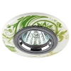 ЭРА DK62 CH/WH/GR светильник встраиваемый в потолок и стены   50W   керамика спектр 100x65 белый/зеленый/хром