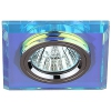 Светильник встраиваемый ЭРА DK8 CH/PR 5MR16,12V, 50W декор стекло квадрат хром/перламутр