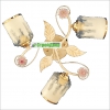 Люстра золотые листья с матовым плафоном 15312/3 WG
