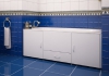 Экран для ванной с выдвижным ящиком 1690 х 540-580 мм Белый