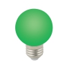 Лампа зеленая декоративная светодиодная LED-G60-3W/GREEN/E27/FR/C